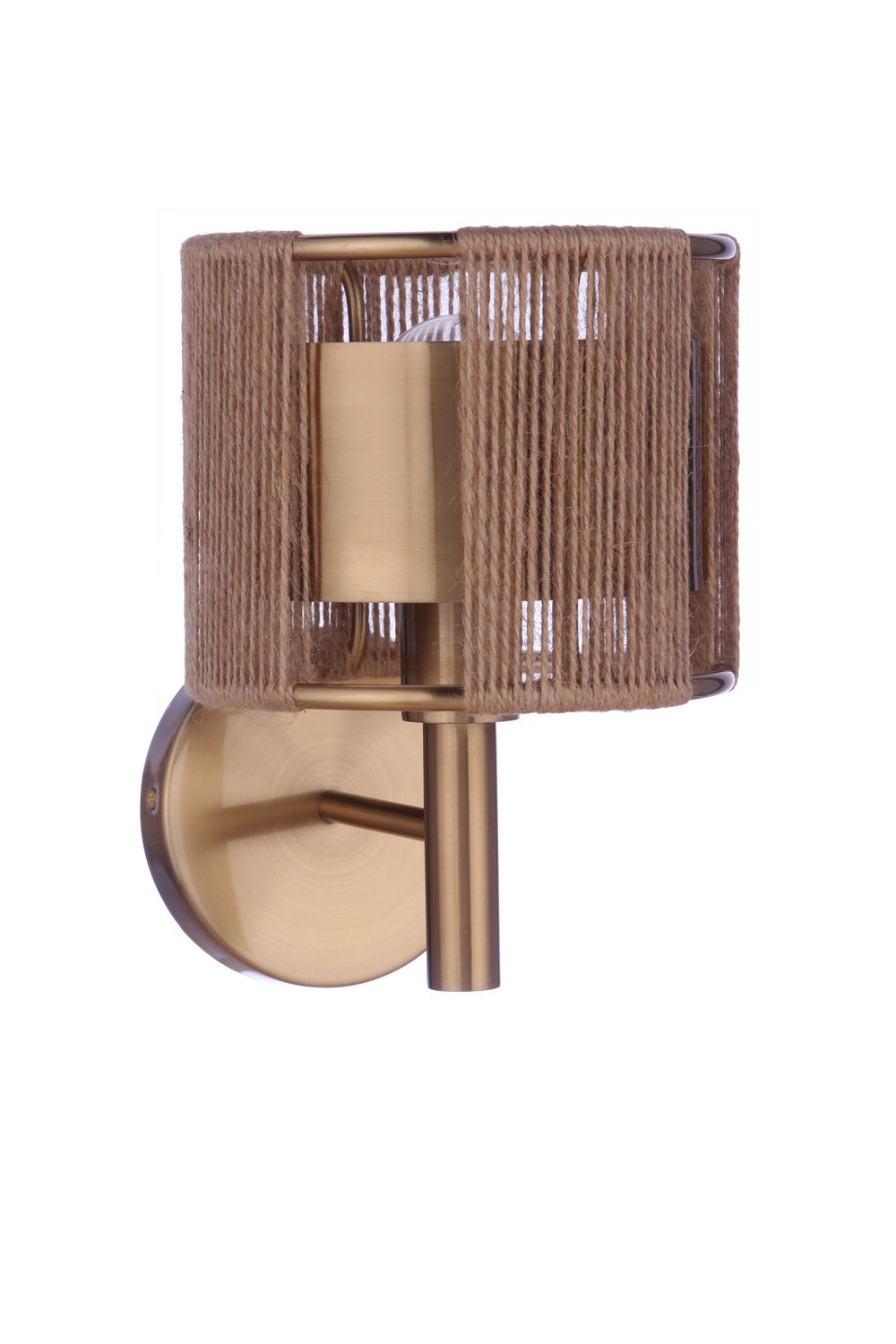 Kensey One Light Wall Sconce in Satin Brass - available from The Lighting Shoppe, trusted by Canadian homeowners