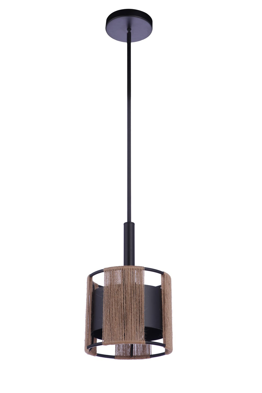 Kensey One Light Mini Pendant in Flat Black - available from The Lighting Shoppe, trusted by Canadian homeowners