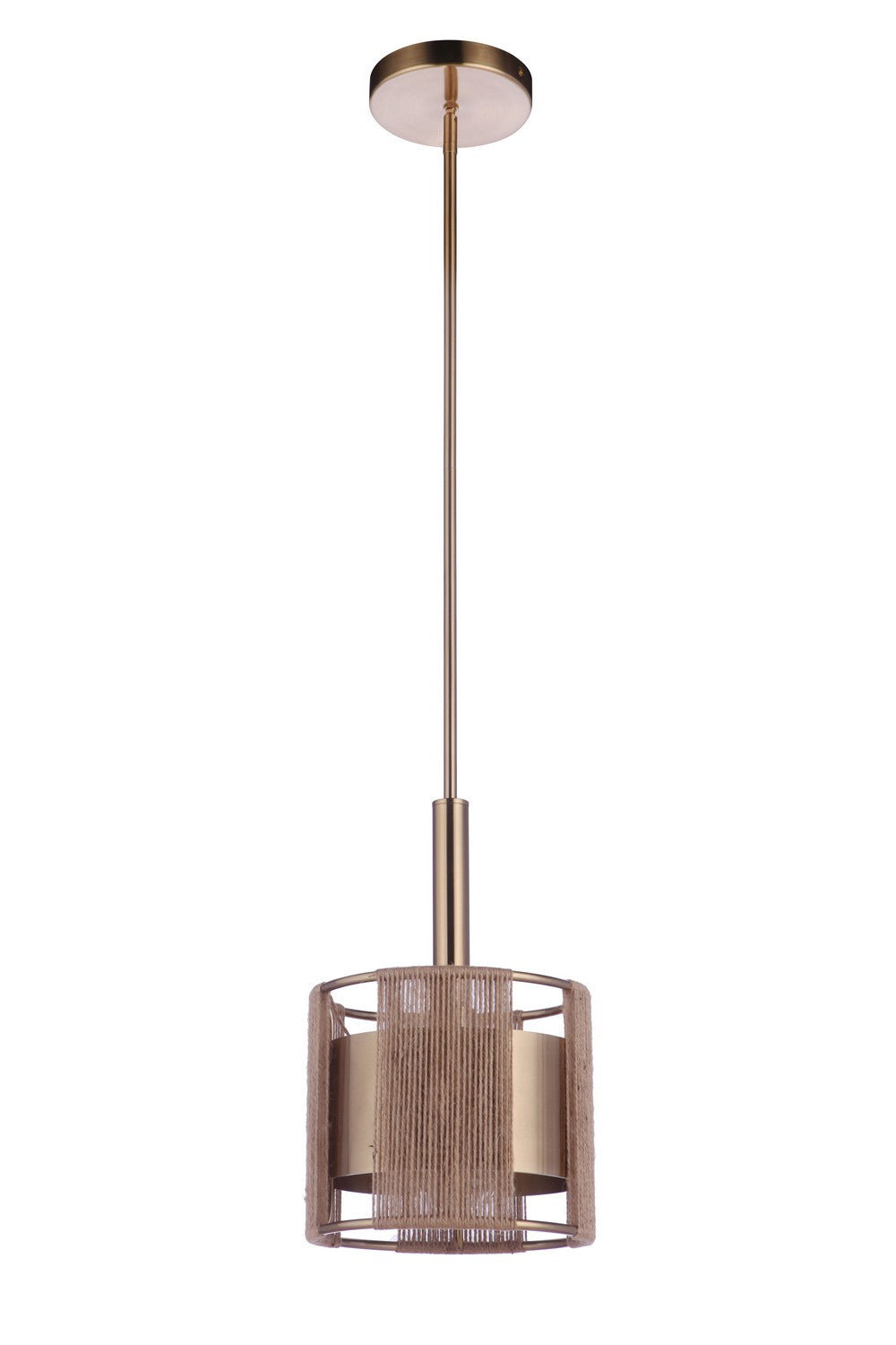 Kensey One Light Mini Pendant in Satin Brass - available from The Lighting Shoppe, trusted by Canadian homeowners