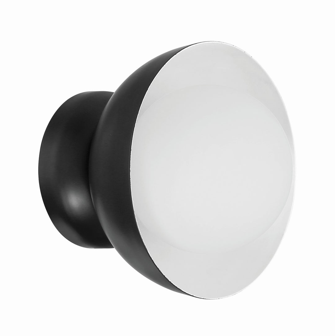 Ventura Dome One Light Wall Sconce in Flat Black - available from The Lighting Shoppe, trusted by Canadian homeowners