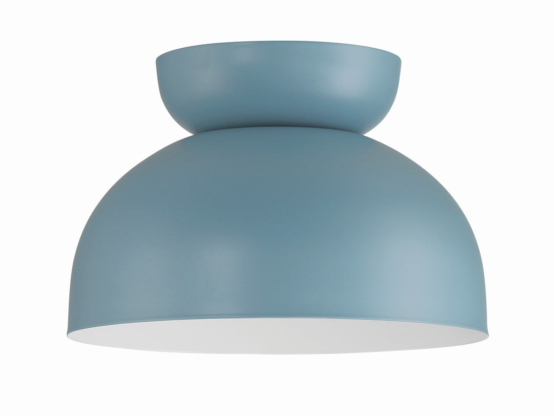 Ventura Dome One Light Flushmount in Dusty Blue - available from The Lighting Shoppe, trusted by Canadian homeowners