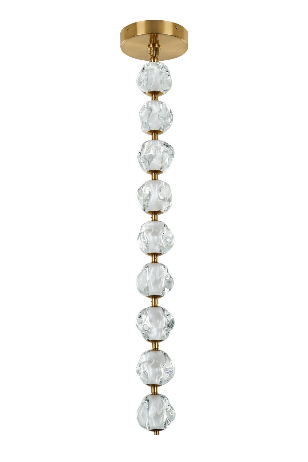 Jackie LED Pendant in Satin Brass - available from The Lighting Shoppe, trusted by Canadian homeowners