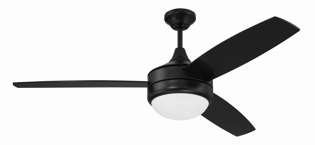 Phaze II 3-Blade 52"Ceiling Fan in Flat Black - available from The Lighting Shoppe, trusted by Canadian homeowners