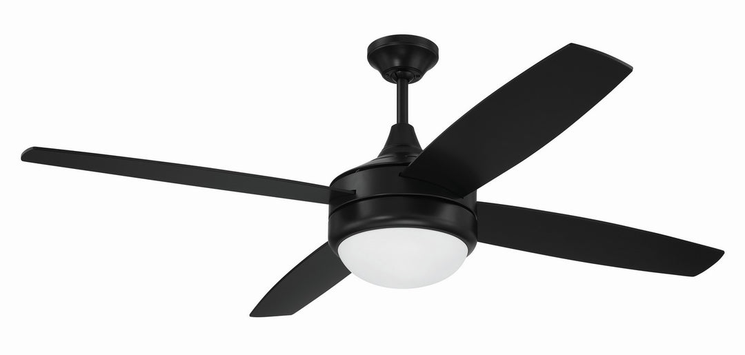 Phaze II 4- Blade 52"Ceiling Fan in Flat Black - available from The Lighting Shoppe, trusted by Canadian homeowners