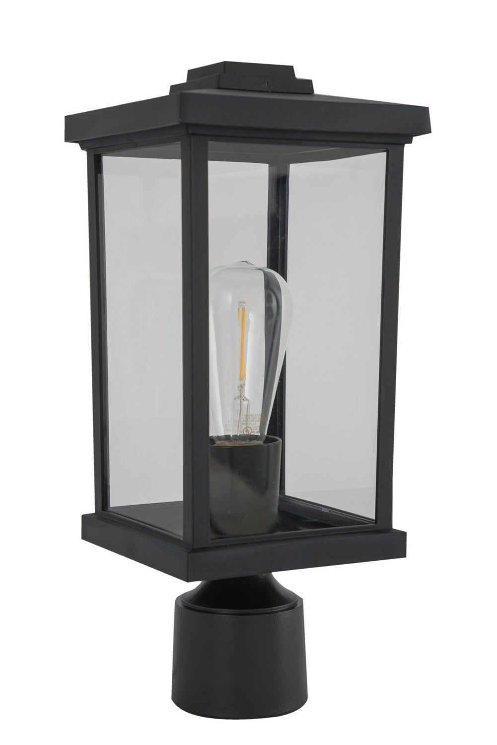Resilience Lanterns One Light Post Mount in Textured Black - available from The Lighting Shoppe, trusted by Canadian homeowners