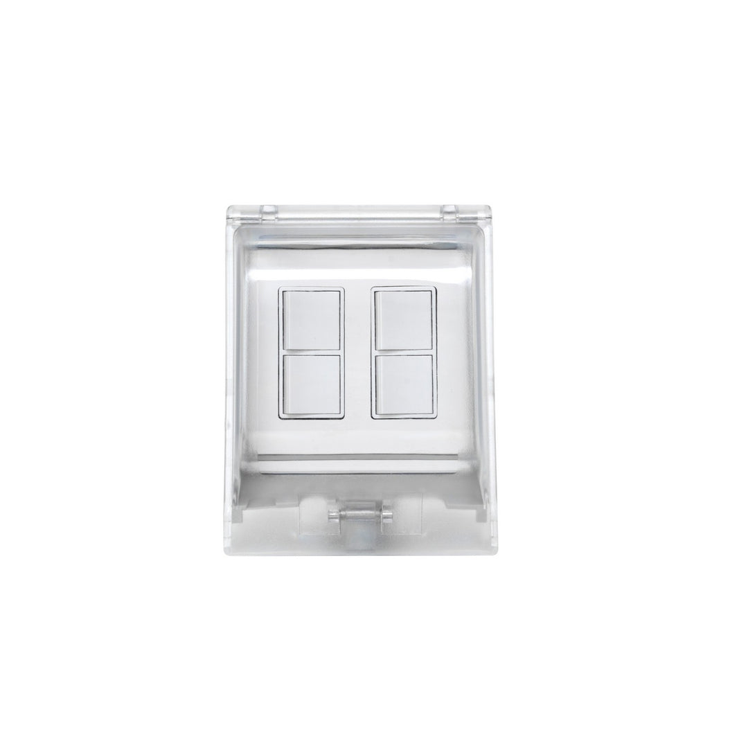 Dual Duplex Switch Weatherproof Flush Mount And Gang Box in White - available from The Lighting Shoppe, trusted by Canadian homeowners