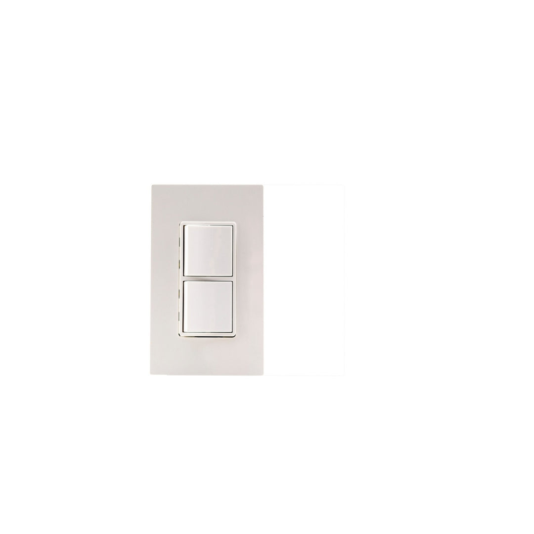 Single Duplex Switch Wall Plate And Gang Box in White - available from The Lighting Shoppe, trusted by Canadian homeowners