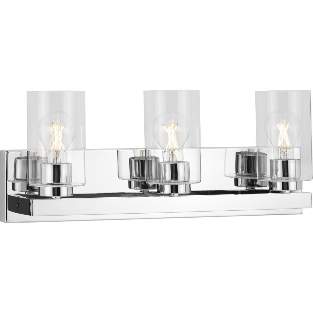 Goodwin Three Light Vanity in Polished Chrome - available from The Lighting Shoppe, trusted by Canadian homeowners