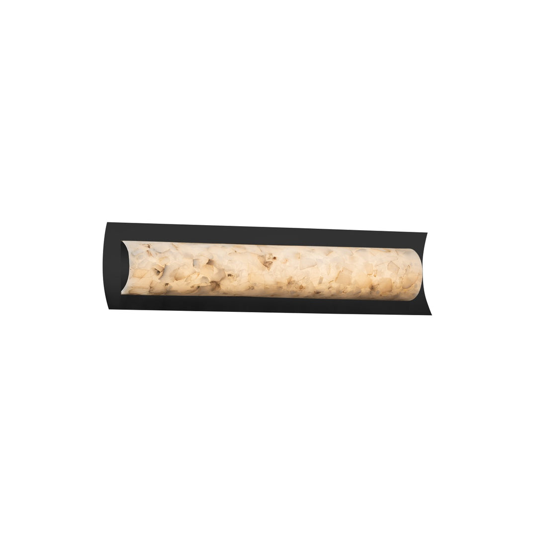 Justice Designs - ALR-8631-MBLK - LED Linear Bath Bar - Alabaster Rocks - Matte Black