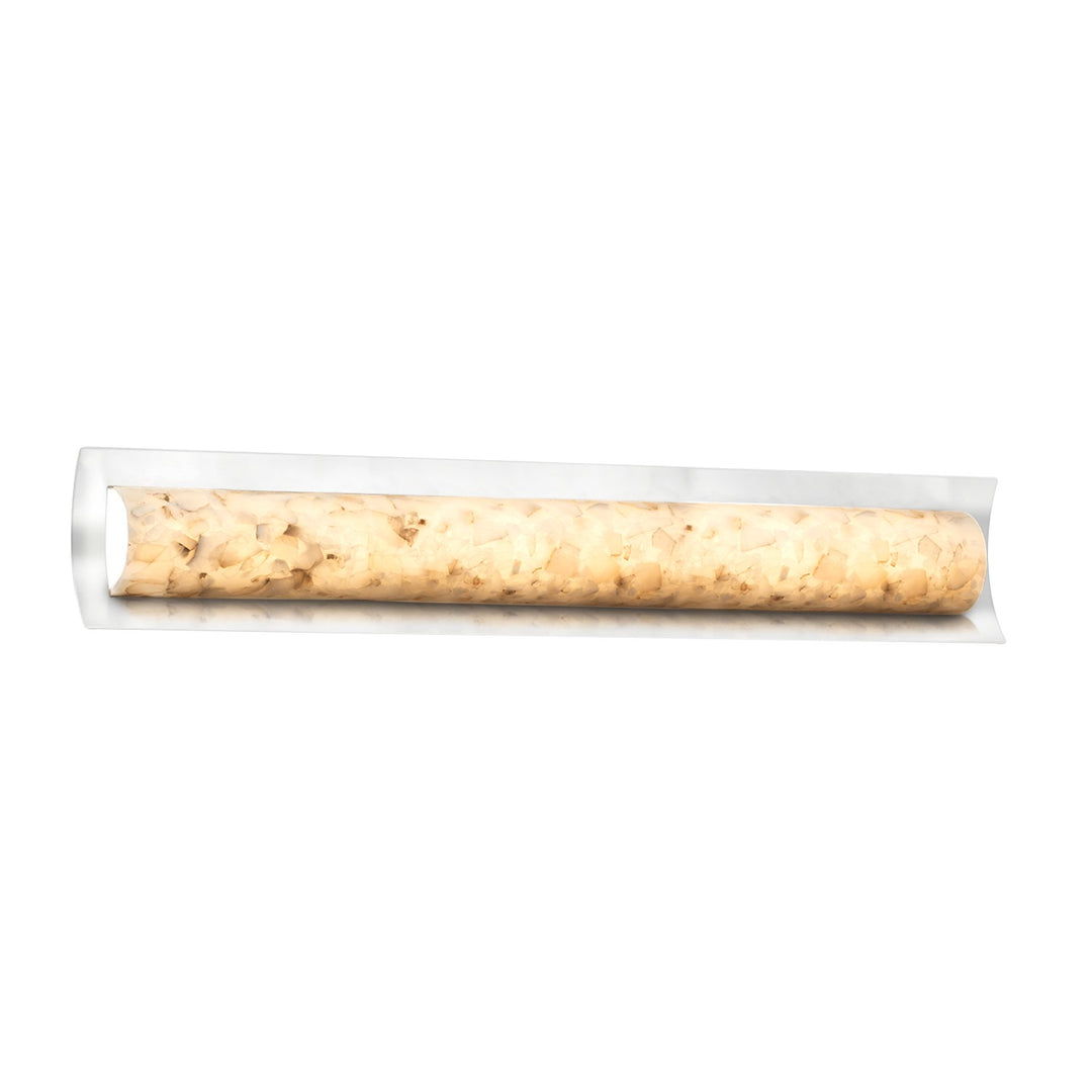 Justice Designs - ALR-8635-CROM - LED Linear Bath Bar - Alabaster Rocks - Polished Chrome