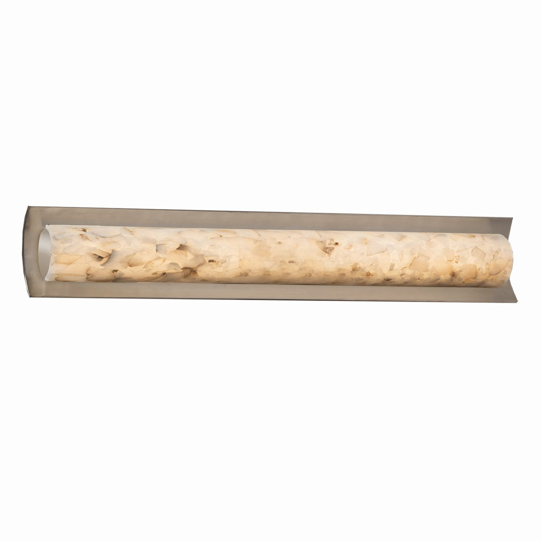 Justice Designs - ALR-8635-NCKL - LED Linear Bath Bar - Alabaster Rocks - Brushed Nickel