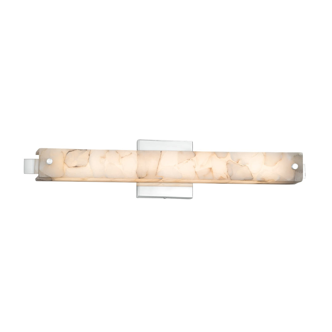 Justice Designs - ALR-8681-CROM - LED Linear Bath Bar - Alabaster Rocks - Polished Chrome