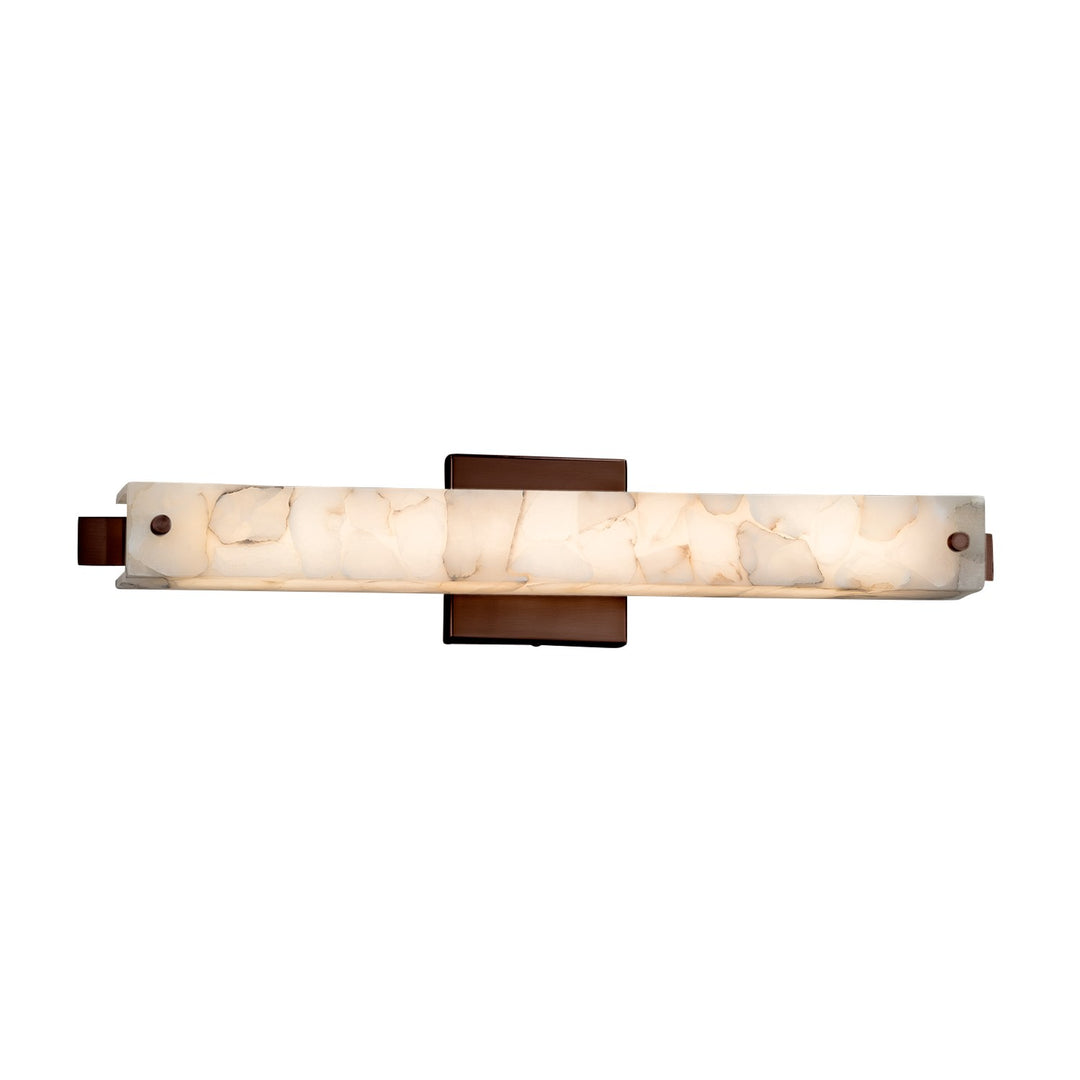 Justice Designs - ALR-8681-DBRZ - LED Linear Bath Bar - Alabaster Rocks - Dark Bronze