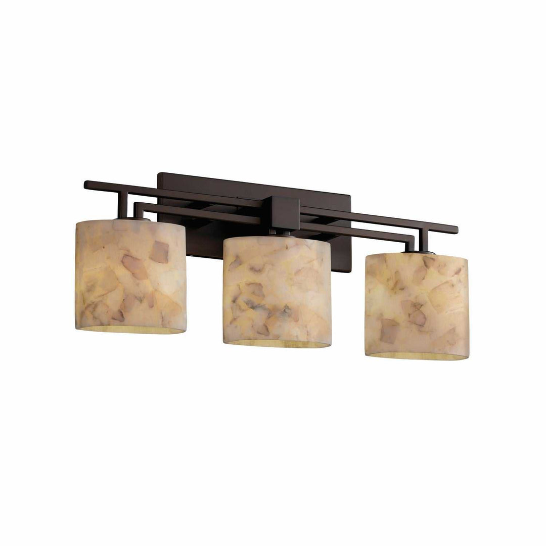 Alabaster Rocks LED Bath Bar in Dark Bronze Justice Designs