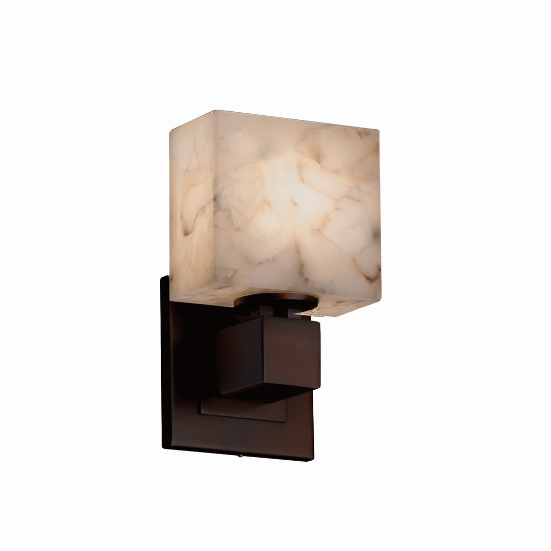 Justice Designs - ALR-8707-55-DBRZ - One Light Wall Sconce - Alabaster Rocks - Dark Bronze