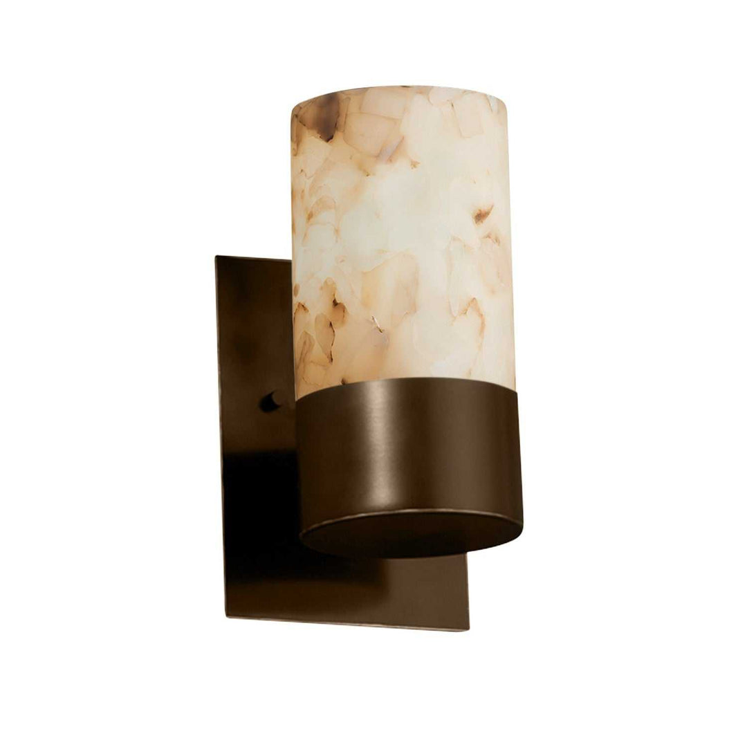 Alabaster Rocks LED Wall Sconce in Dark Bronze Justice Designs