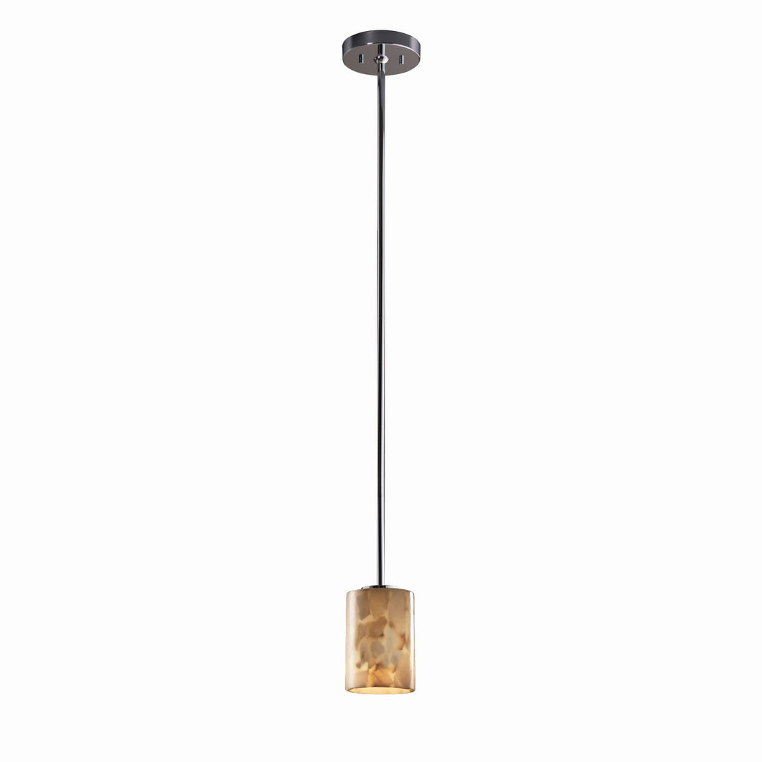 Justice Designs - ALR-8815-10-CROM - One Light Pendant - Alabaster Rocks - Polished Chrome