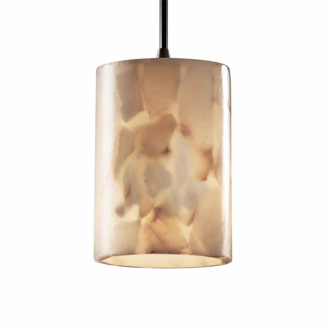 Alabaster Rocks LED Pendant in Dark Bronze Justice Designs