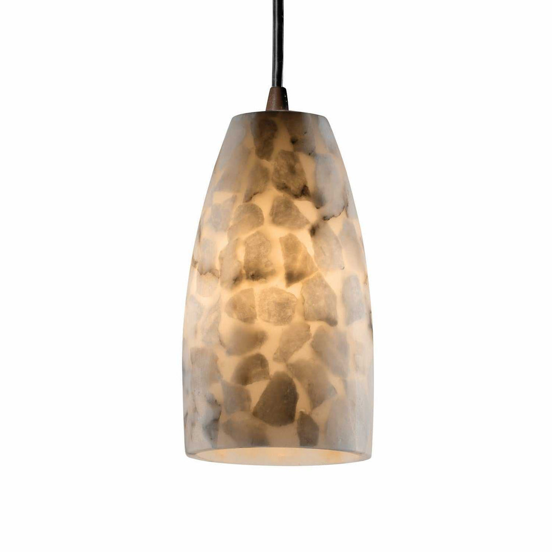 Alabaster Rocks LED Pendant in Dark Bronze Justice Designs