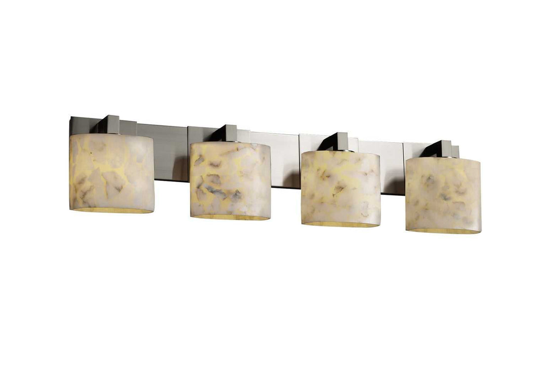 Alabaster Rocks LED Bath Bar in Brushed Nickel Justice Designs