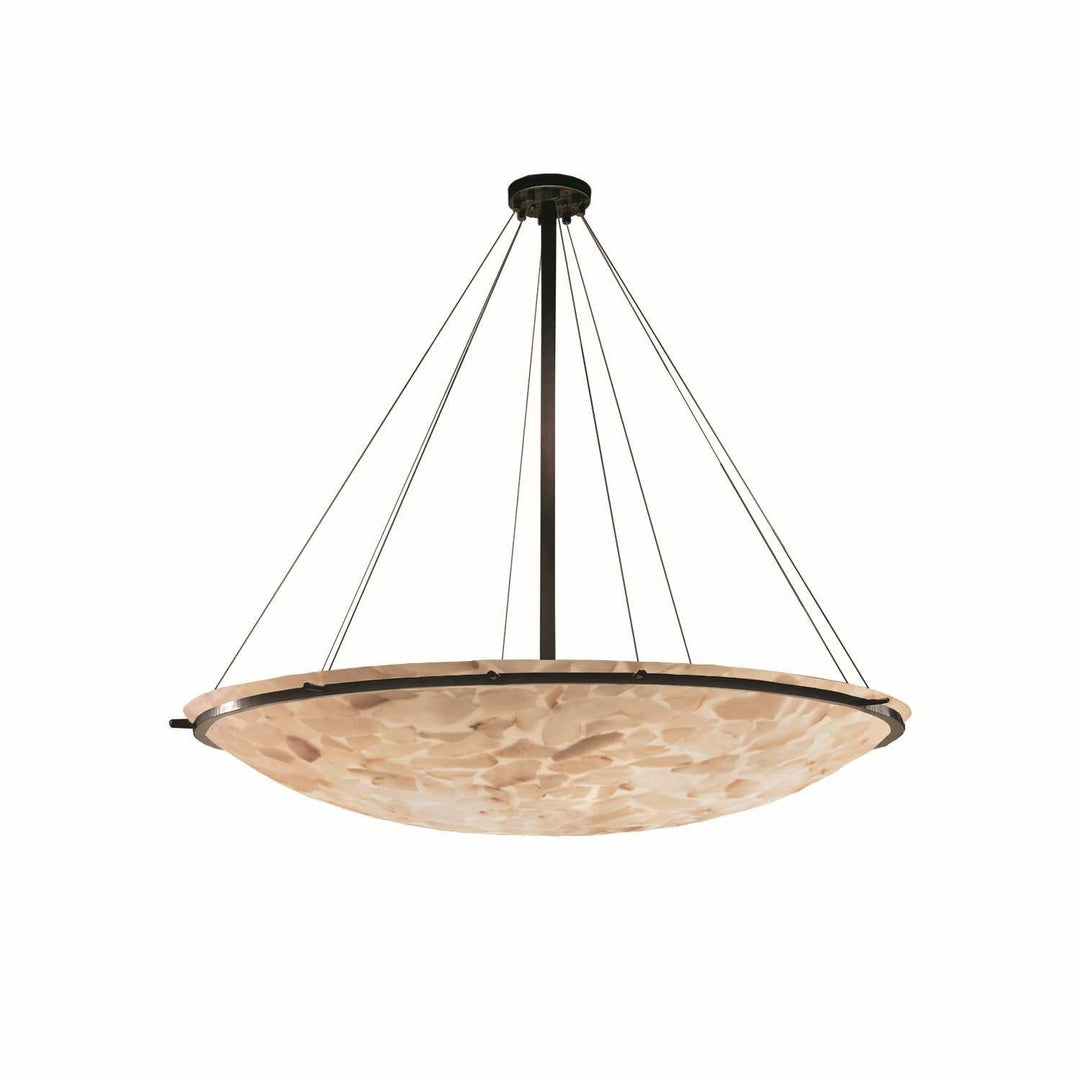 Alabaster Rocks LED Pendant in Dark Bronze Justice Designs