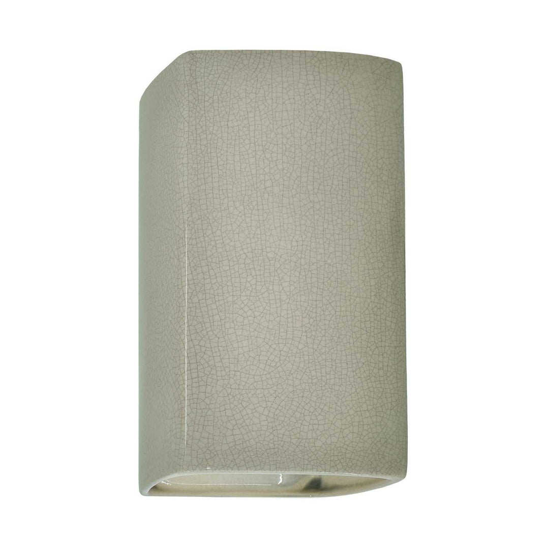Ambiance LED Lantern in Celadon Green Crackle Justice Designs