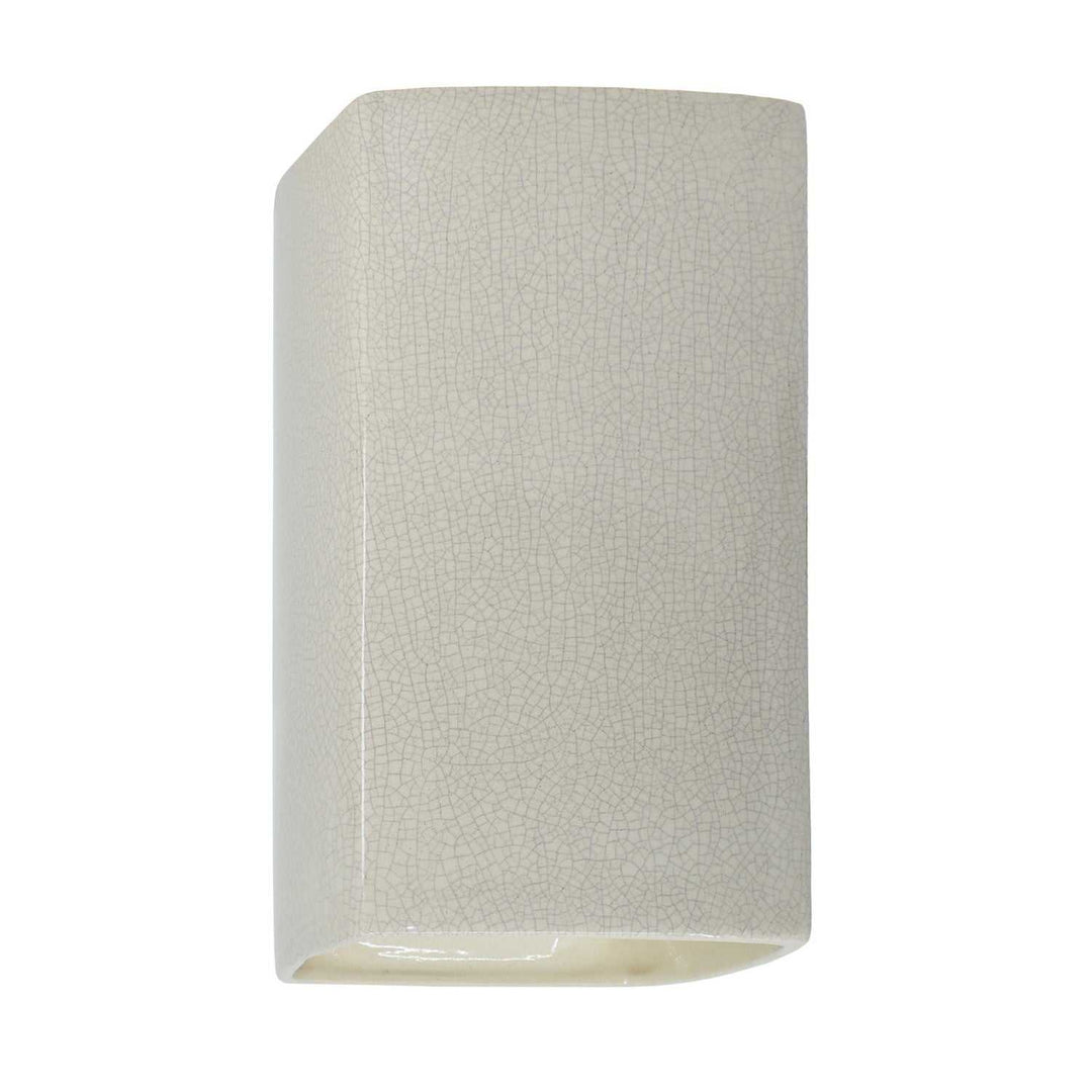 Ambiance LED Lantern in White Crackle Justice Designs