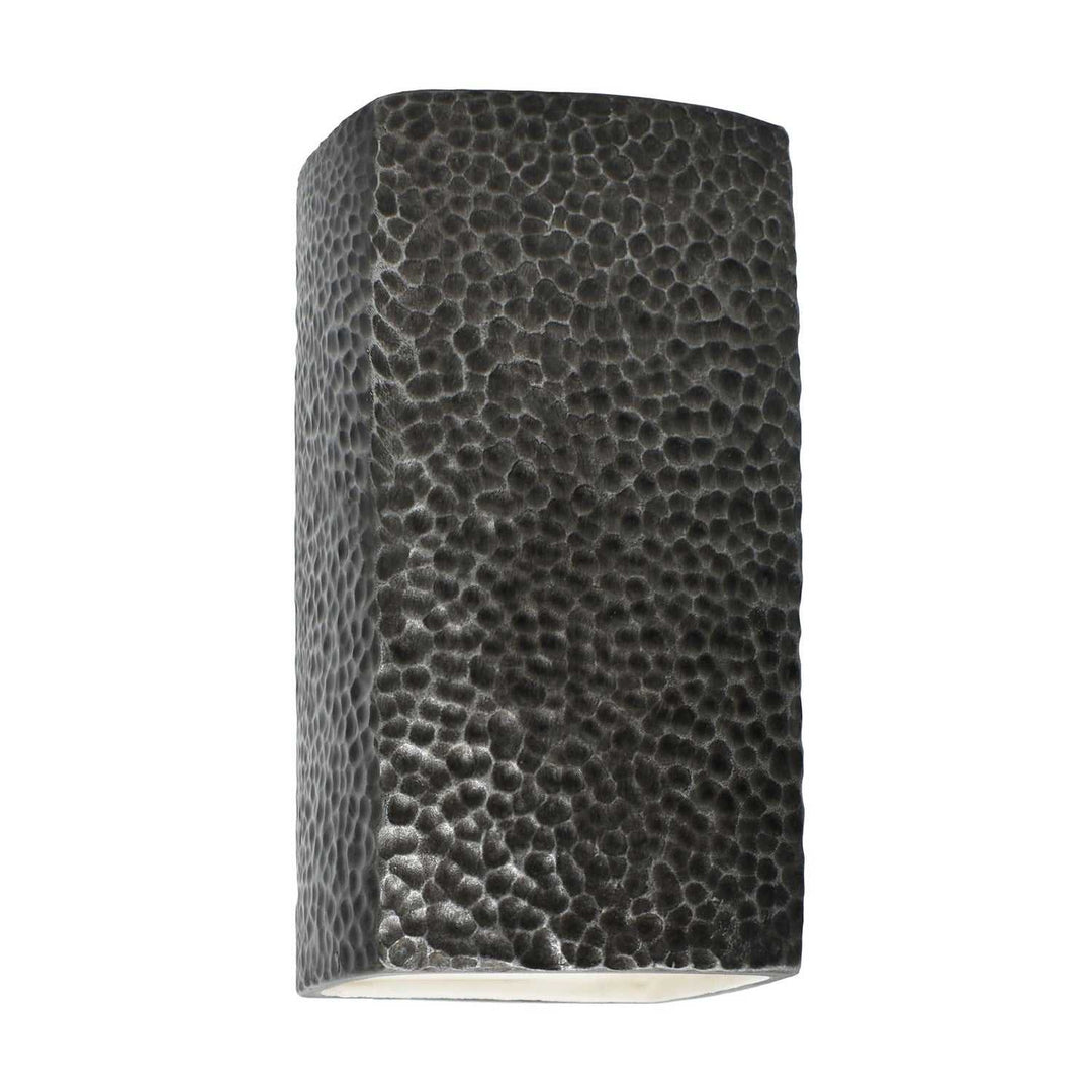 Ambiance LED Lantern in Hammered Pewter Justice Designs