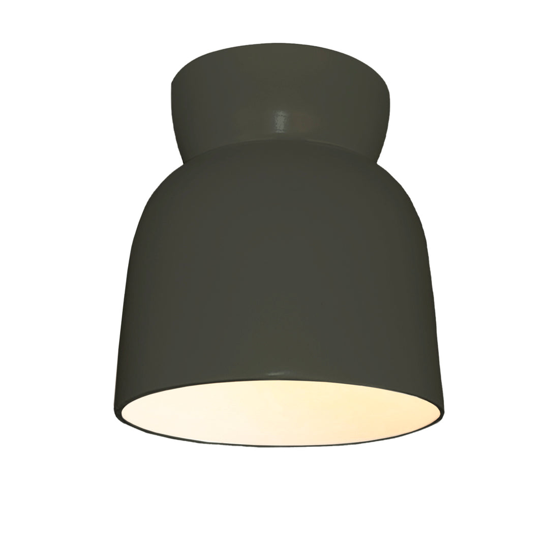 Justice Designs - CER-6190-PWGN-LED1-1000 - LED Flush-Mount - Radiance Collection - Pewter Green