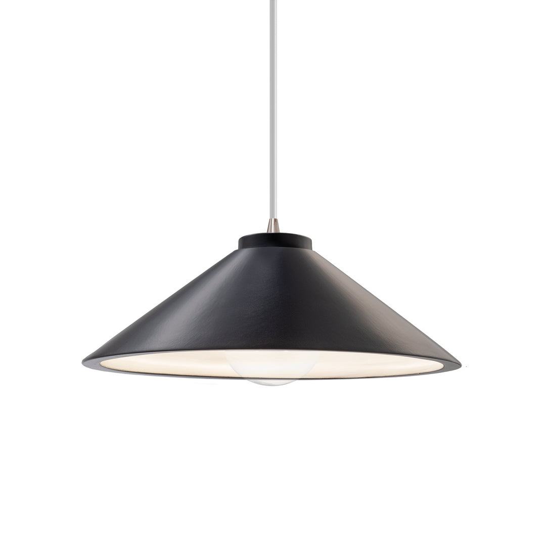 Justice Designs - CER-6240-CRB-NCKL-WTCD-LED1-700 - LED Pendant - Radiance - Carbon - Matte Black