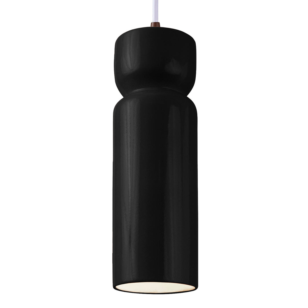 Justice Designs - CER-6510-BLK-DBRZ-WTCD-LED1-700 - LED Pendant - Radiance - Gloss Black