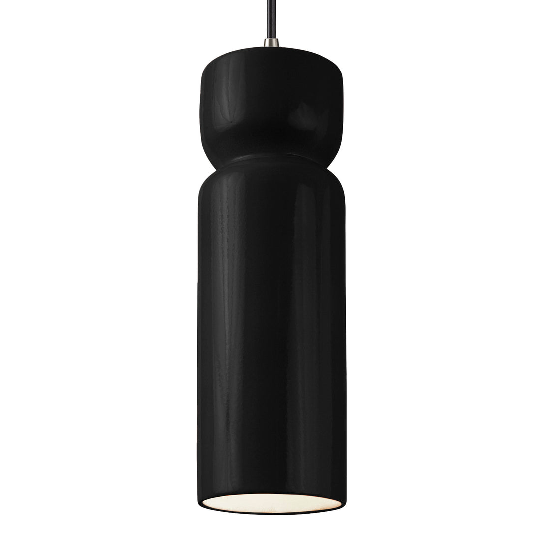 Justice Designs - CER-6510-BLK-NCKL-BKCD-LED1-700 - LED Pendant - Radiance - Gloss Black