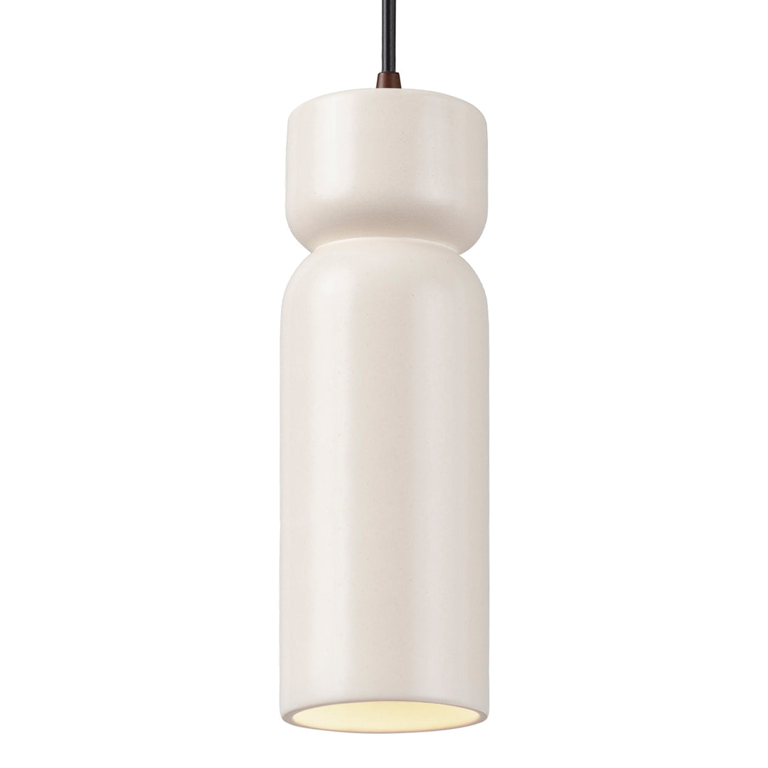 Justice Designs - CER-6510-MAT-DBRZ-BKCD-LED1-700 - LED Pendant - Radiance - Matte White
