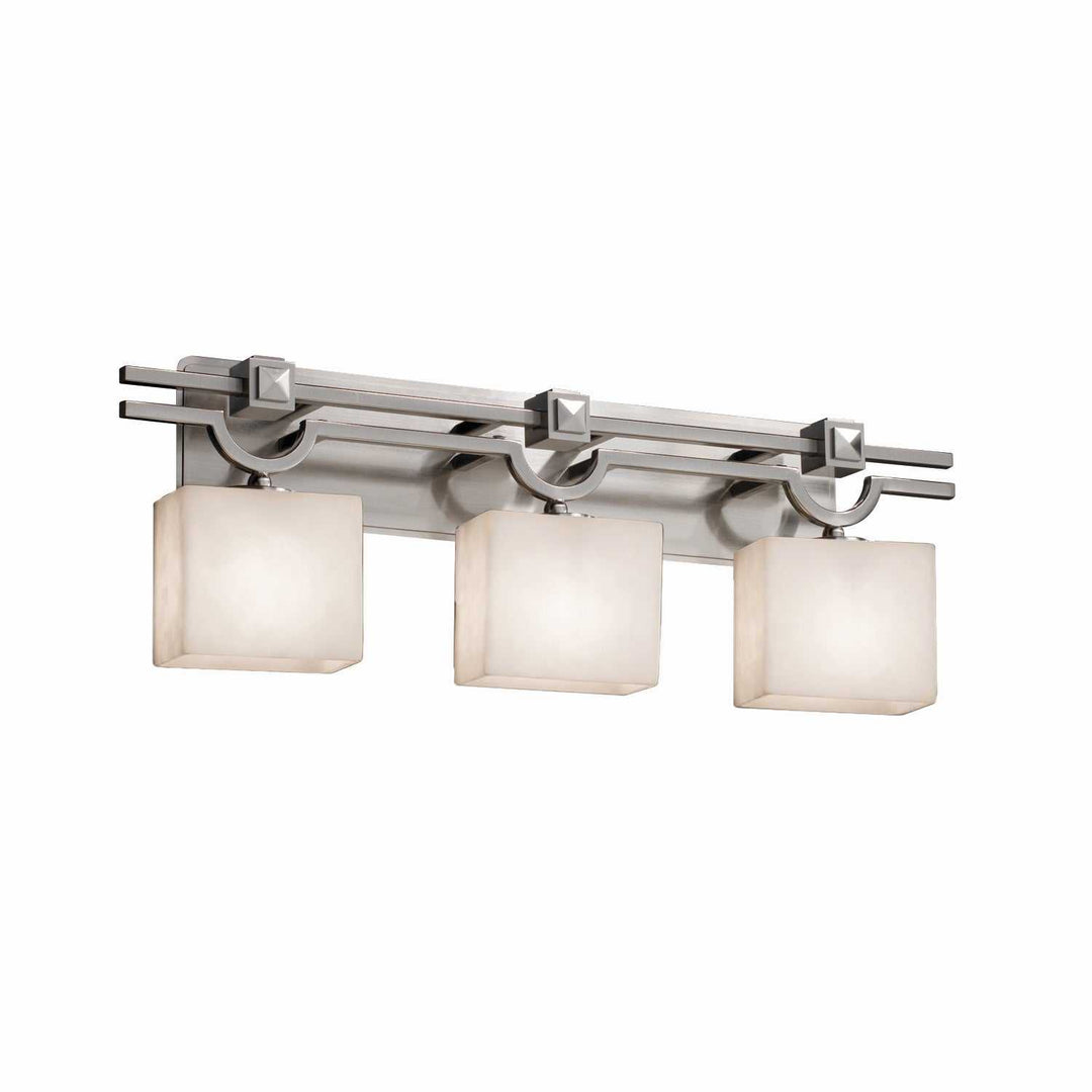 Clouds Three Light Bath Bar in Brushed Nickel Justice Designs