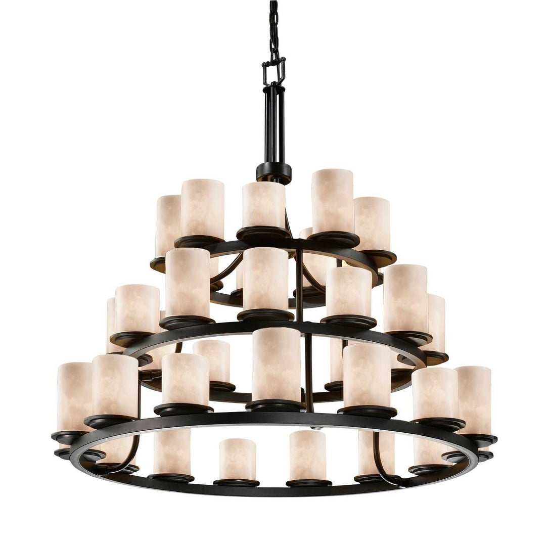 Clouds LED Chandelier in Dark Bronze Justice Designs