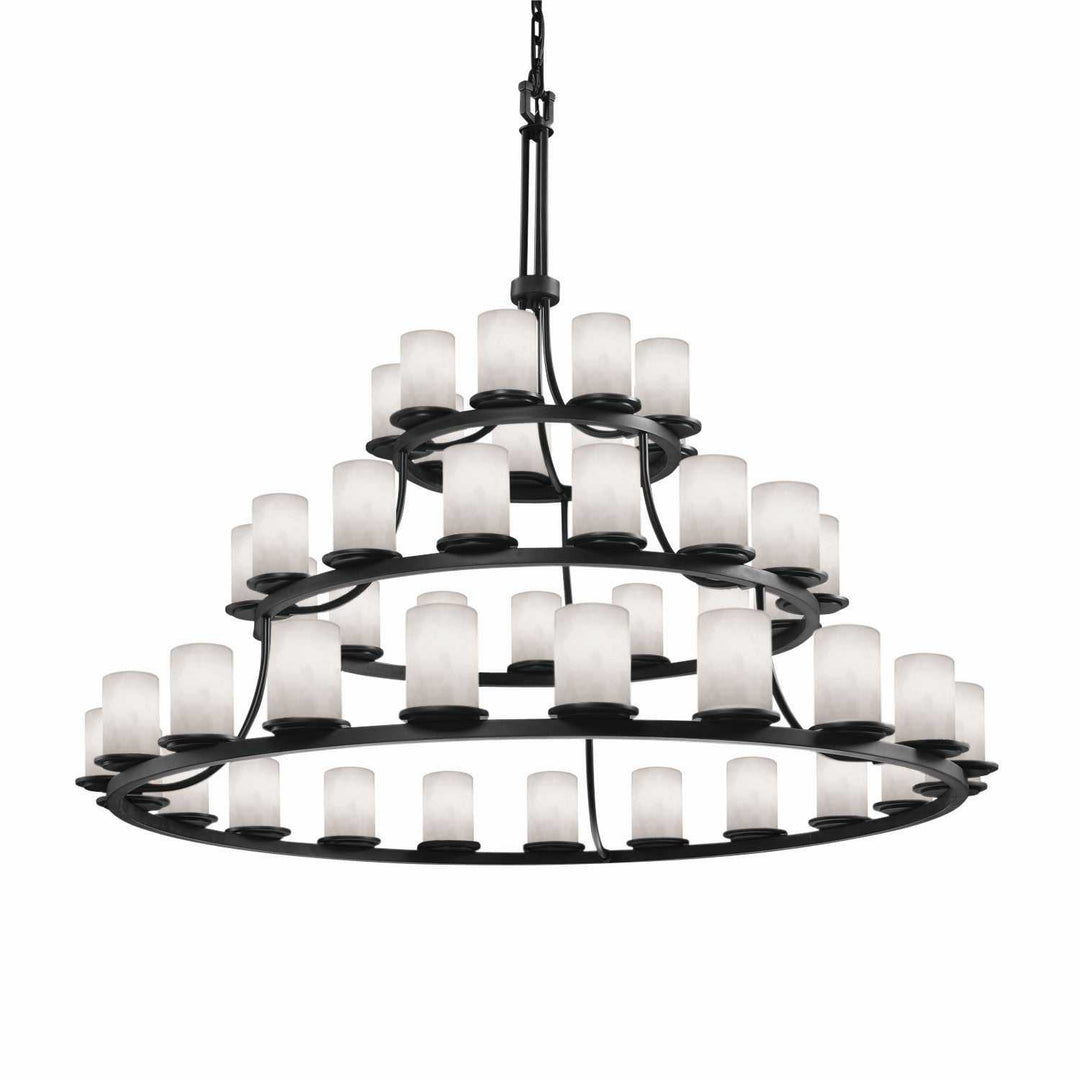 Clouds 45 Light Chandelier in Matte Black Justice Designs