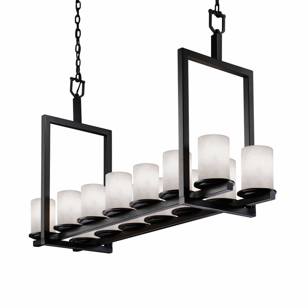 Clouds LED Chandelier in Matte Black Justice Designs