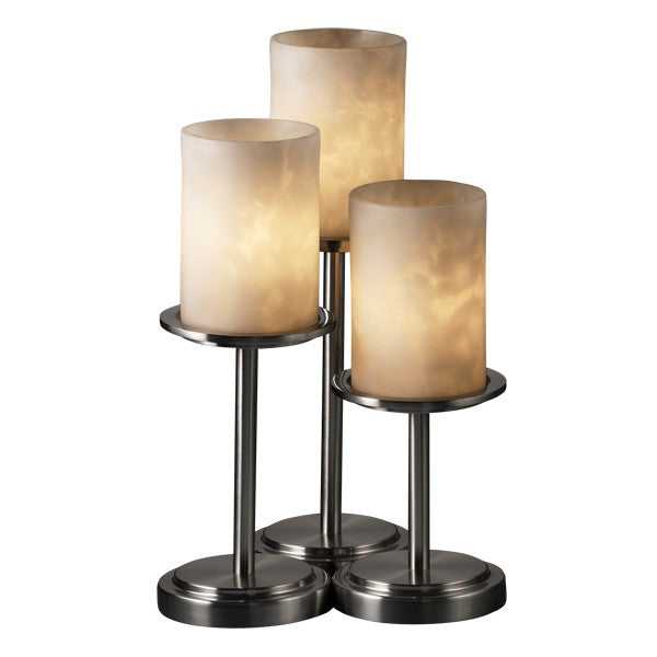 Clouds LED Table Lamp in Brushed Nickel Justice Designs