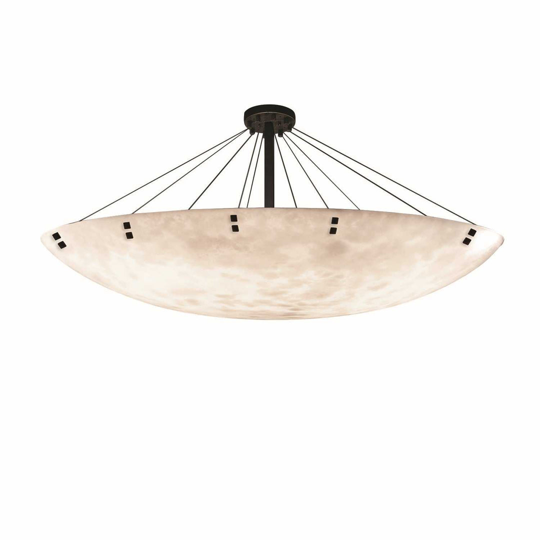 Clouds LED Semi-Flush Mount in Matte Black Justice Designs