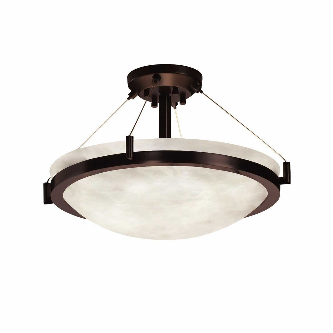 Clouds LED Semi-Flush Mount in Dark Bronze Justice Designs