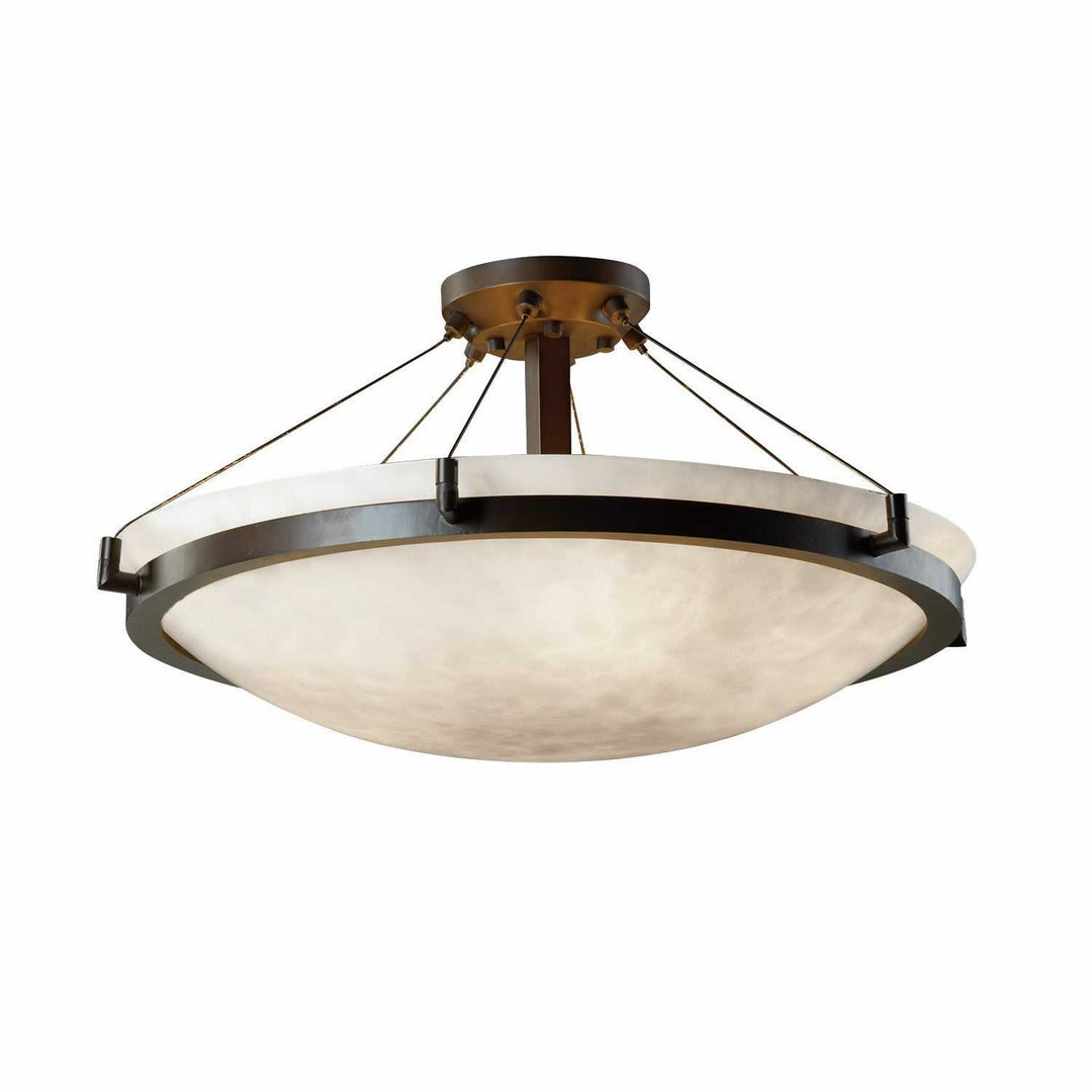 Clouds Six Light Semi-Flush Mount in Dark Bronze Justice Designs