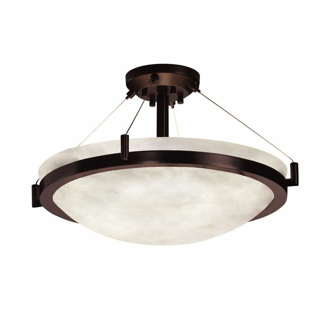 Clouds Eight Light Semi-Flush Mount in Dark Bronze Justice Designs