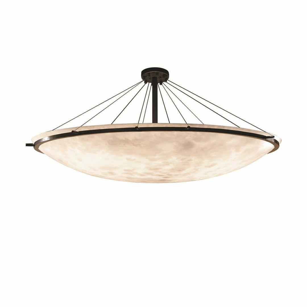 Clouds 16 Light Semi-Flush Mount in Dark Bronze Justice Designs
