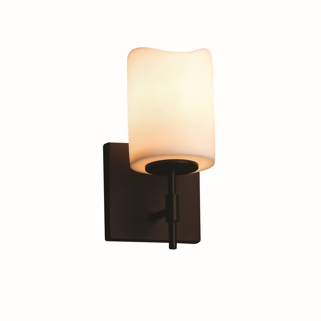 Justice Designs - CNDL-8411-14-CREM-DBRZ - One Light Wall Sconce - CandleAria - Dark Bronze