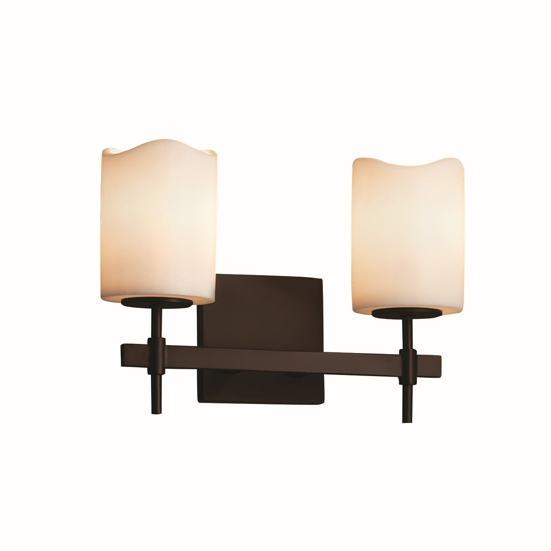 Justice Designs - CNDL-8412-14-CREM-DBRZ-LED2-1400 - LED Bath Bar - CandleAria - Dark Bronze