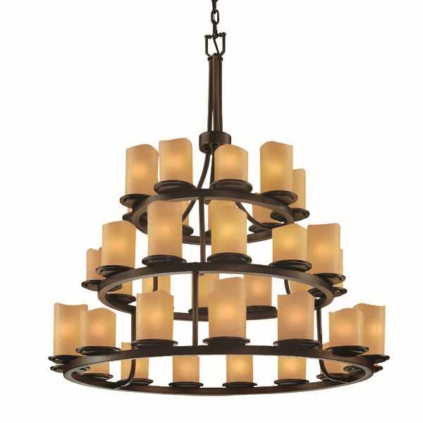 CandleAria LED Chandelier in Dark Bronze Justice Designs