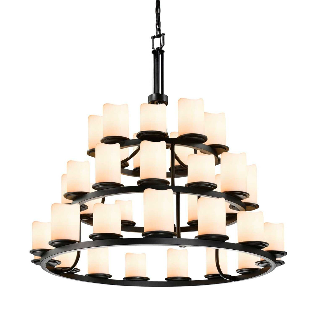 CandleAria LED Chandelier in Dark Bronze Justice Designs