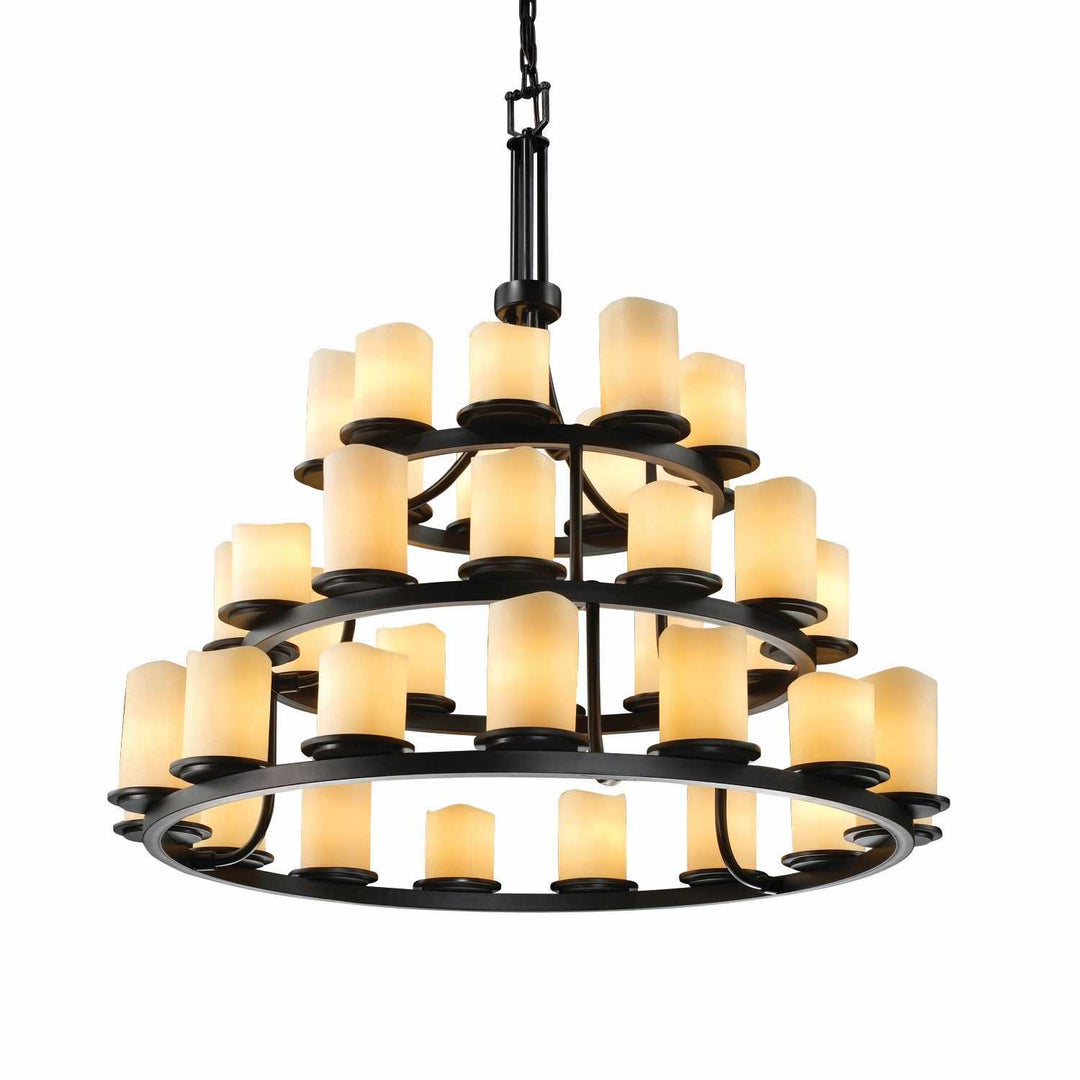 CandleAria LED Chandelier in Matte Black Justice Designs