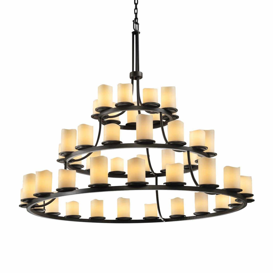 CandleAria LED Chandelier in Dark Bronze Justice Designs