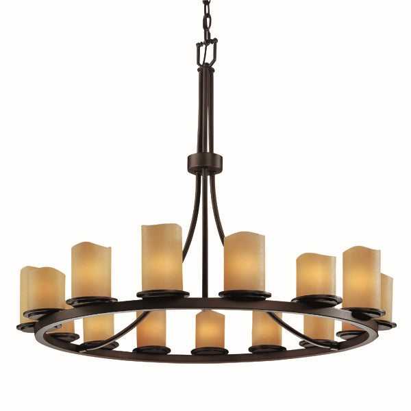 CandleAria LED Chandelier in Dark Bronze Justice Designs